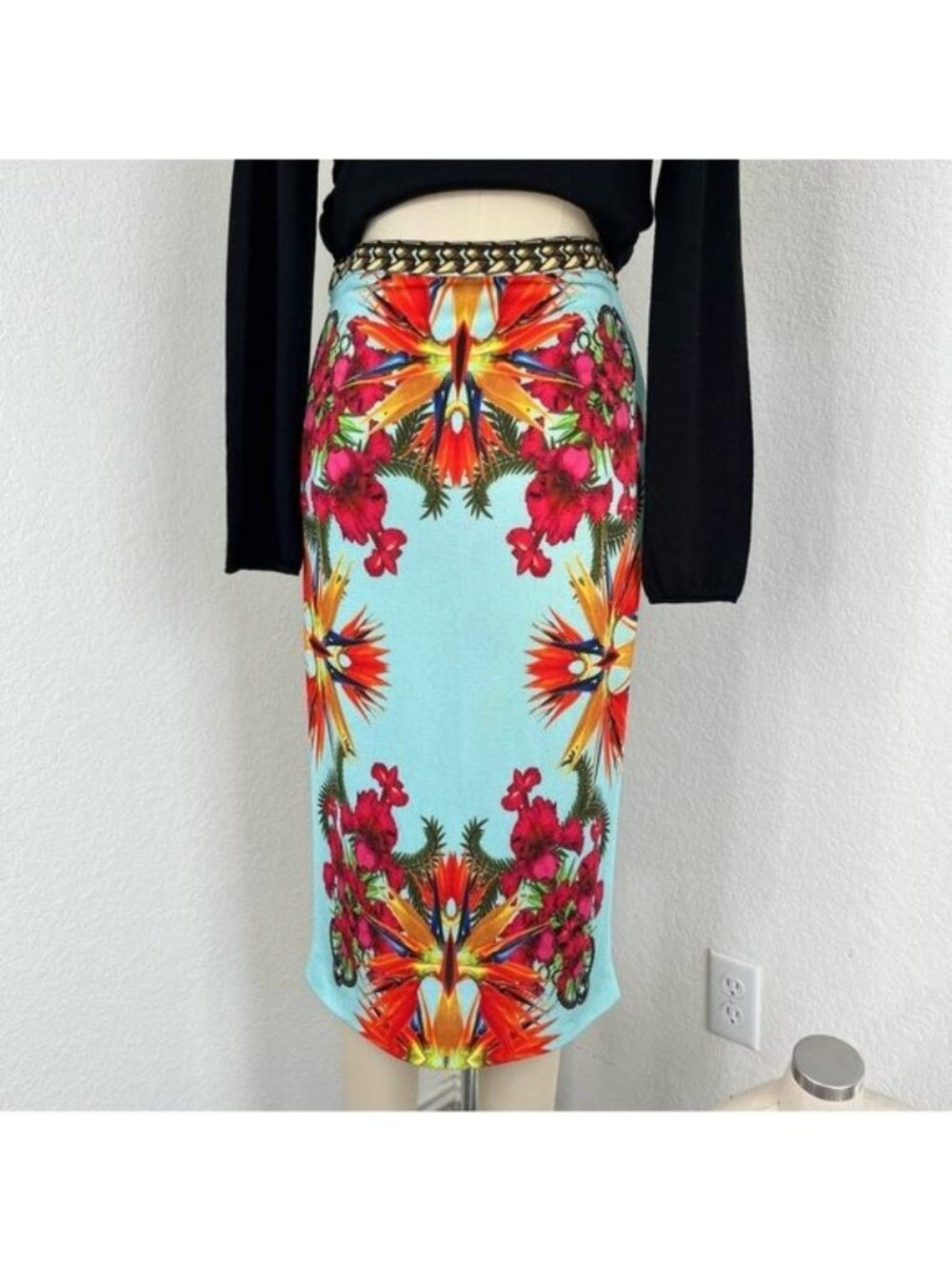 Givenchy Birds of Paradise Resort 12 Collection Ricardo Tisci Knit Pencil Midi S - Picture 2 of 16